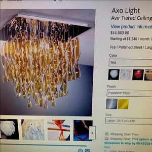 Italian handblown Chandelier